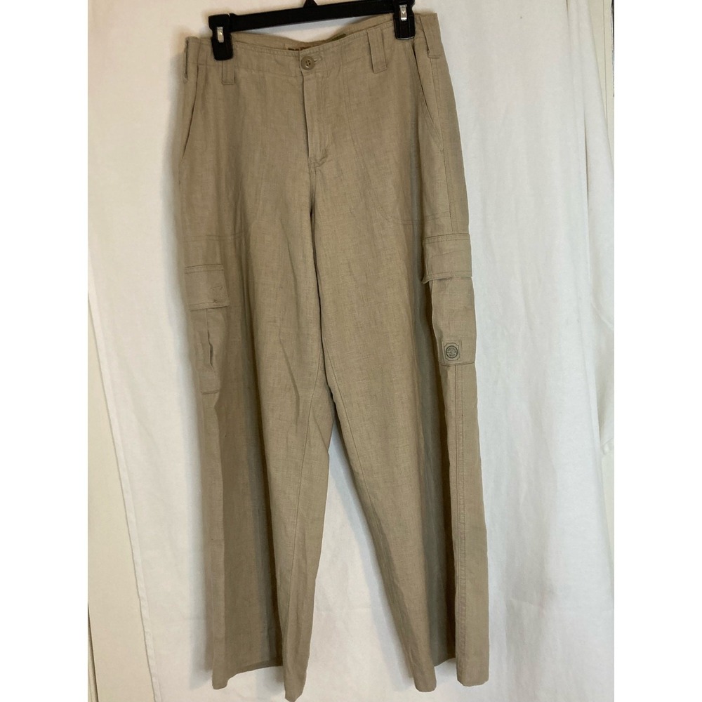 Pal Co Military Style Women's Cargo Pants Size‎ 7 Tan Linen